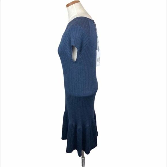 Southern Tide Tarah Flutter Skirt Sweater Navy Blue Short Sleeve Dress XL - Picture 8 of 9